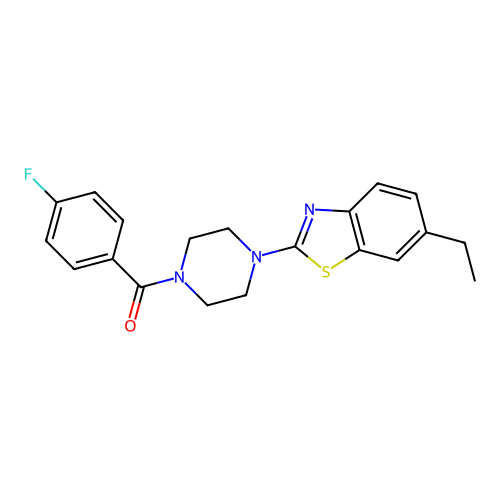 (4-(6-Ethylbenzo[d]thiazol-2-yl)piperazin-1-yl)(4-fluorophenyl)methanone structure