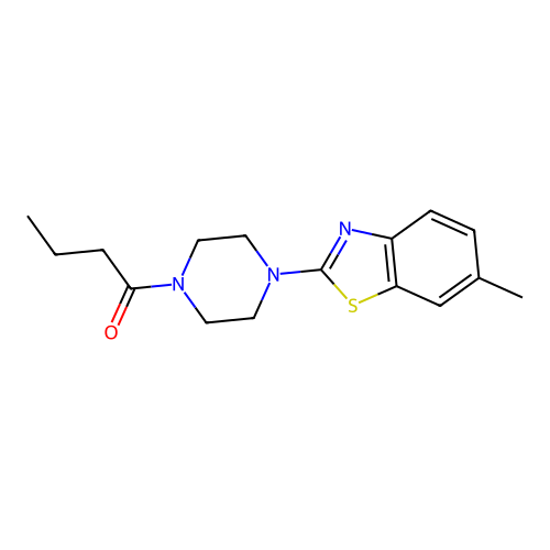 1-[4-(6-Methyl-1,3-benzothiazol-2-yl)piperazin-1-yl]butan-1-one structure