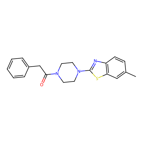 1-[4-(6-Methyl-1,3-benzothiazol-2-yl)piperazin-1-yl]-2-phenylethanone structure