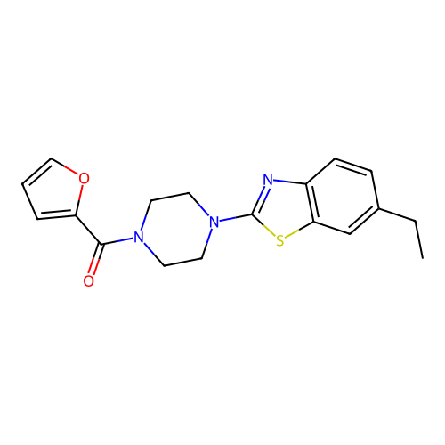 (4-(6-Ethylbenzo[d]thiazol-2-yl)piperazin-1-yl)(furan-2-yl)methanone structure
