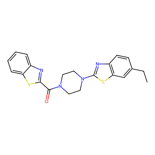 Benzo[d]thiazol-2-yl(4-(6-ethylbenzo[d]thiazol-2-yl)piperazin-1-yl)methanone structure