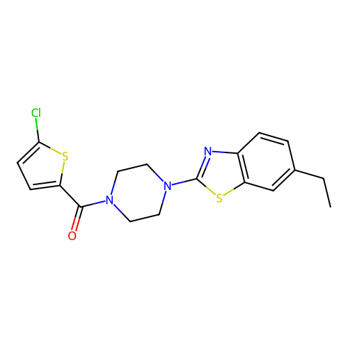 (5-Chlorothiophen-2-yl)(4-(6-ethylbenzo[d]thiazol-2-yl)piperazin-1-yl)methanone structure