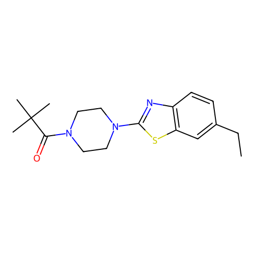 1-[4-(6-Ethyl-1,3-benzothiazol-2-yl)piperazin-1-yl]-2,2-dimethylpropan-1-one structure