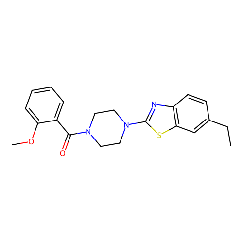 (4-(6-Ethylbenzo[d]thiazol-2-yl)piperazin-1-yl)(2-methoxyphenyl)methanone structure