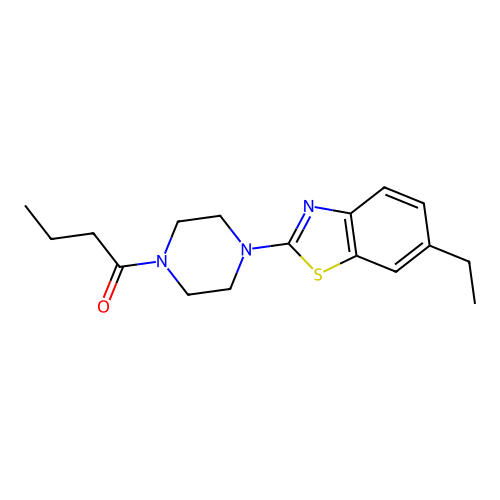 1-[4-(6-Ethyl-1,3-benzothiazol-2-yl)piperazin-1-yl]butan-1-one structure