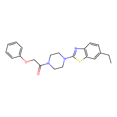 1-[4-(6-Ethyl-1,3-benzothiazol-2-yl)piperazin-1-yl]-2-phenoxyethanone structure