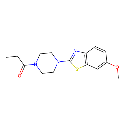 1-[4-(6-Methoxy-1,3-benzothiazol-2-yl)piperazin-1-yl]propan-1-one structure