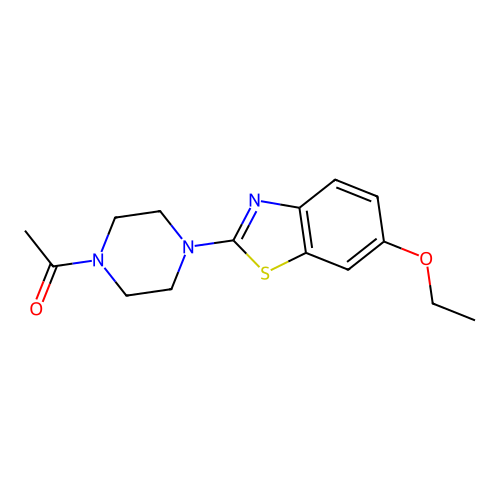 1-[4-(6-Ethoxy-1,3-benzothiazol-2-yl)piperazin-1-yl]ethanone structure