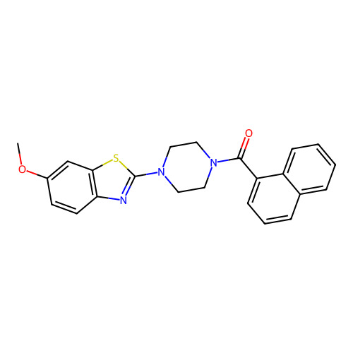 (4-(6-Methoxybenzo[d]thiazol-2-yl)piperazin-1-yl)(naphthalen-1-yl)methanone structure