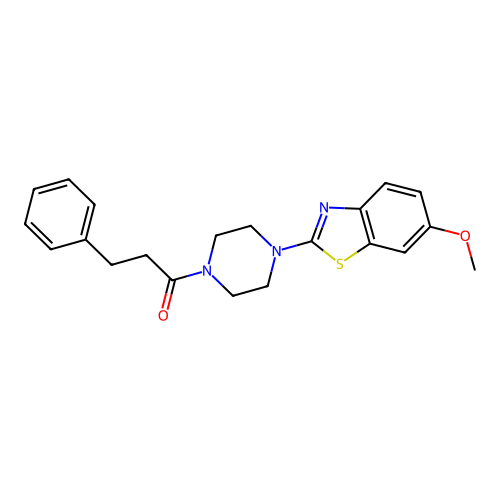 1-[4-(6-Methoxy-1,3-benzothiazol-2-yl)piperazin-1-yl]-3-phenylpropan-1-one structure