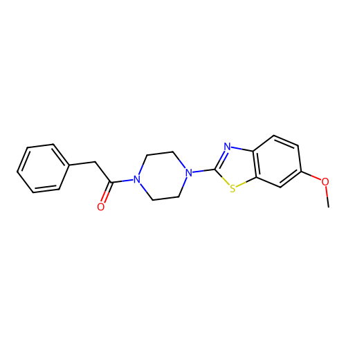 1-[4-(6-Methoxy-1,3-benzothiazol-2-yl)piperazin-1-yl]-2-phenylethanone structure