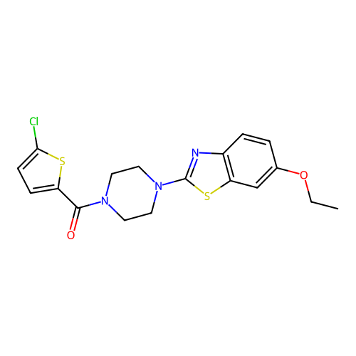 (5-Chlorothiophen-2-yl)(4-(6-ethoxybenzo[d]thiazol-2-yl)piperazin-1-yl)methanone structure