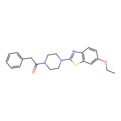 1-(4-(6-Ethoxybenzo[d]thiazol-2-yl)piperazin-1-yl)-2-phenylethanone structure