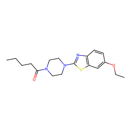1-[4-(6-Ethoxy-1,3-benzothiazol-2-yl)piperazin-1-yl]pentan-1-one structure