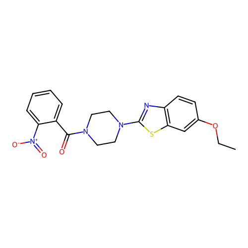 (4-(6-Ethoxybenzo[d]thiazol-2-yl)piperazin-1-yl)(2-nitrophenyl)methanone structure