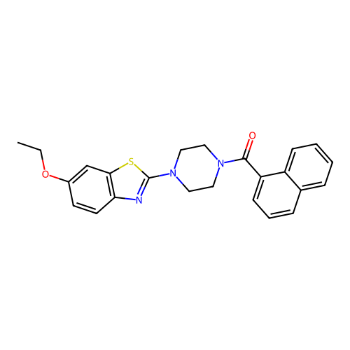 (4-(6-Ethoxybenzo[d]thiazol-2-yl)piperazin-1-yl)(naphthalen-1-yl)methanone structure