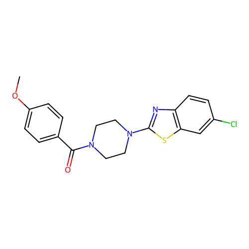 (4-(6-Chlorobenzo[d]thiazol-2-yl)piperazin-1-yl)(4-methoxyphenyl)methanone structure