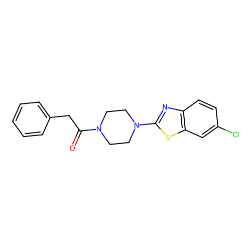 1-(4-(6-Chlorobenzo[d]thiazol-2-yl)piperazin-1-yl)-2-phenylethanone structure