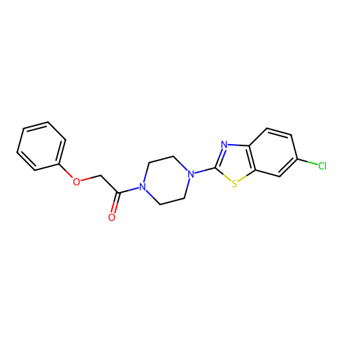 1-(4-(6-Chlorobenzo[d]thiazol-2-yl)piperazin-1-yl)-2-phenoxyethanone structure