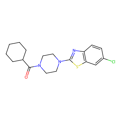 (4-(6-Chlorobenzo[d]thiazol-2-yl)piperazin-1-yl)(cyclohexyl)methanone structure