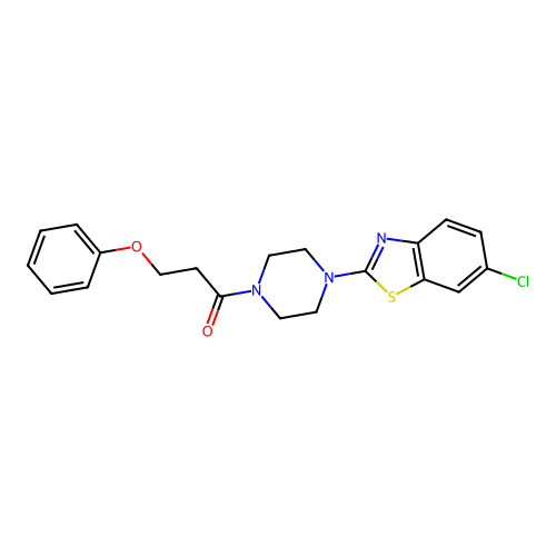 1-[4-(6-Chloro-1,3-benzothiazol-2-yl)piperazin-1-yl]-3-phenoxypropan-1-one structure