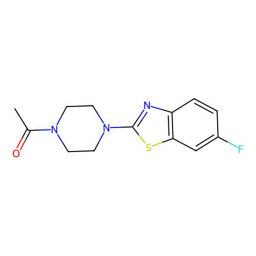1-(4-(6-Fluorobenzo[d]thiazol-2-yl)piperazin-1-yl)ethanone structure