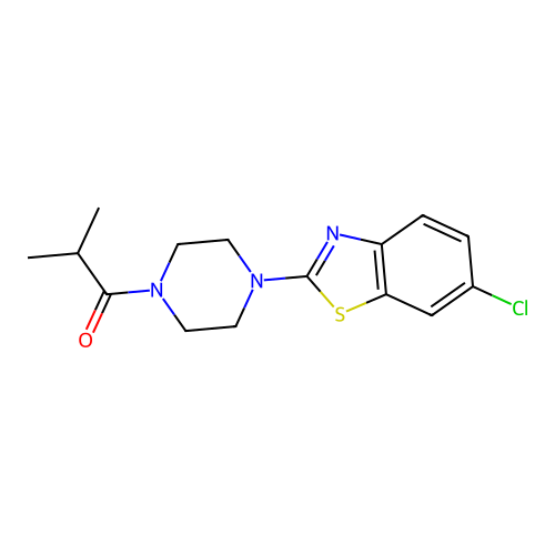 1-[4-(6-Chloro-1,3-benzothiazol-2-yl)piperazin-1-yl]-2-methylpropan-1-one structure