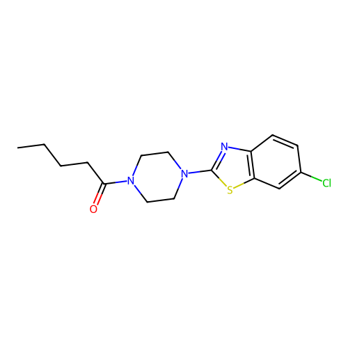 1-[4-(6-Chloro-1,3-benzothiazol-2-yl)piperazin-1-yl]pentan-1-one structure