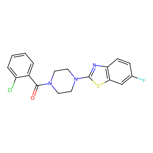 (2-Chlorophenyl)-[4-(6-fluoro-1,3-benzothiazol-2-yl)piperazin-1-yl]methanone structure