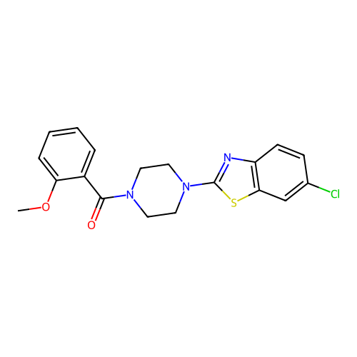 (4-(6-Chlorobenzo[d]thiazol-2-yl)piperazin-1-yl)(2-methoxyphenyl)methanone structure