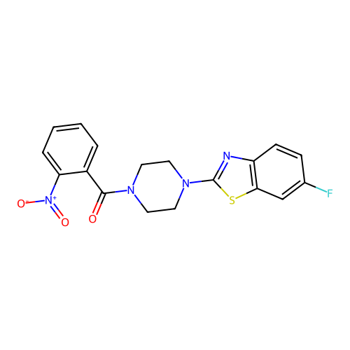 (4-(6-Fluorobenzo[d]thiazol-2-yl)piperazin-1-yl)(2-nitrophenyl)methanone structure