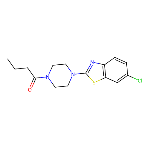 1-[4-(6-Chloro-1,3-benzothiazol-2-yl)piperazin-1-yl]butan-1-one structure
