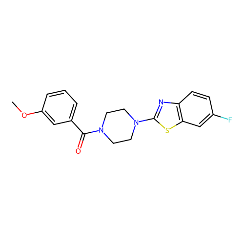 6-Fluoro-2-[4-(3-methoxybenzoyl)piperazin-1-yl]-1,3-benzothiazole structure