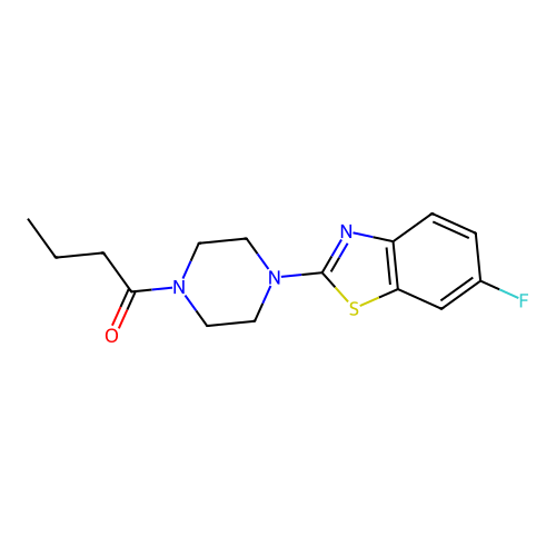1-[4-(6-Fluoro-1,3-benzothiazol-2-yl)piperazin-1-yl]butan-1-one structure