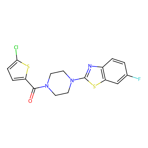 (5-Chlorothiophen-2-yl)(4-(6-fluorobenzo[d]thiazol-2-yl)piperazin-1-yl)methanone structure