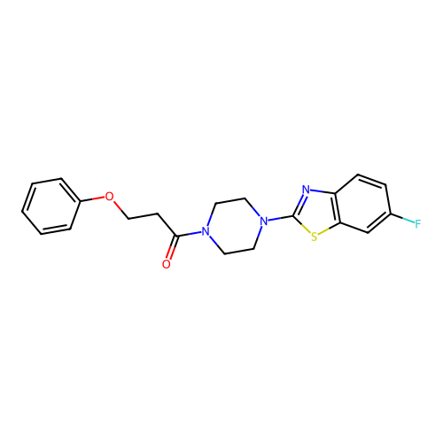 1-[4-(6-Fluoro-1,3-benzothiazol-2-yl)piperazin-1-yl]-3-phenoxypropan-1-one structure