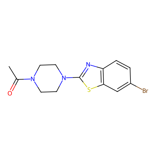 1-[4-(6-Bromo-1,3-benzothiazol-2-yl)piperazin-1-yl]ethanone structure
