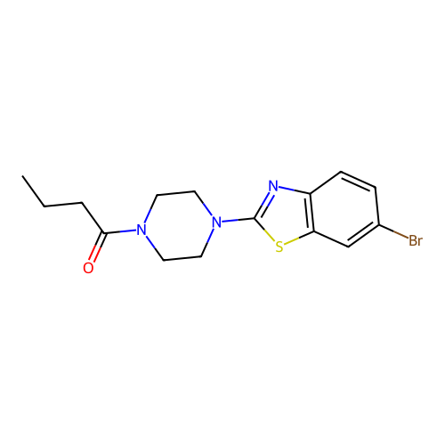 1-[4-(6-Bromo-1,3-benzothiazol-2-yl)piperazin-1-yl]butan-1-one structure