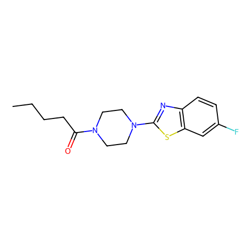 1-[4-(6-Fluoro-1,3-benzothiazol-2-yl)piperazin-1-yl]pentan-1-one structure