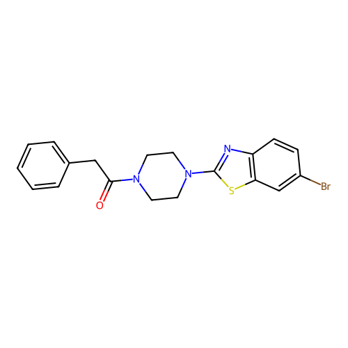 1-[4-(6-Bromo-1,3-benzothiazol-2-yl)piperazin-1-yl]-2-phenylethanone structure