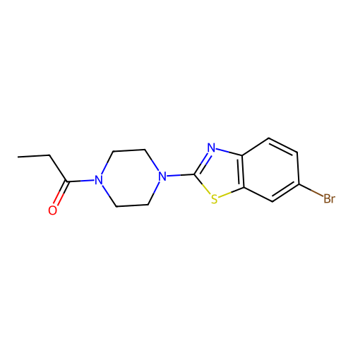 1-[4-(6-Bromo-1,3-benzothiazol-2-yl)piperazin-1-yl]propan-1-one structure