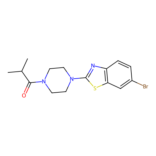 1-[4-(6-Bromo-1,3-benzothiazol-2-yl)piperazin-1-yl]-2-methylpropan-1-one structure