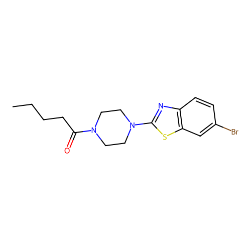 1-[4-(6-Bromo-1,3-benzothiazol-2-yl)piperazin-1-yl]pentan-1-one structure