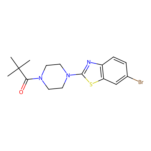 1-[4-(6-Bromo-1,3-benzothiazol-2-yl)piperazin-1-yl]-2,2-dimethylpropan-1-one structure