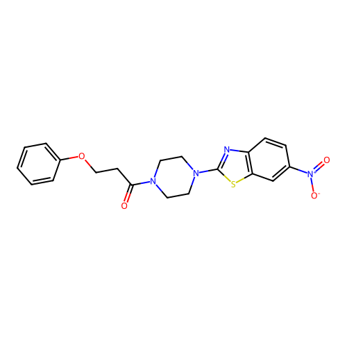 1-[4-(6-Nitro-1,3-benzothiazol-2-yl)piperazin-1-yl]-3-phenoxypropan-1-one structure