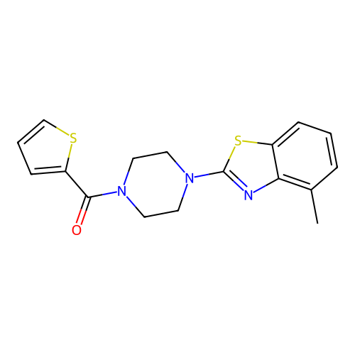 (4-(4-Methylbenzo[d]thiazol-2-yl)piperazin-1-yl)(thiophen-2-yl)methanone structure