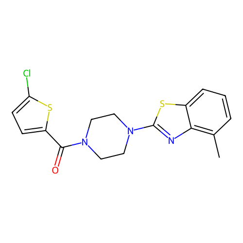 (5-Chlorothiophen-2-yl)(4-(4-methylbenzo[d]thiazol-2-yl)piperazin-1-yl)methanone structure