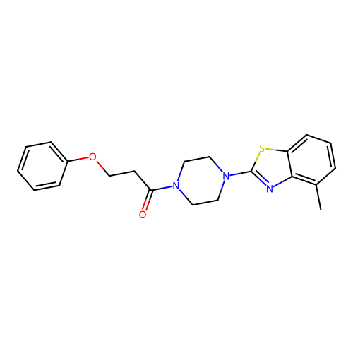 1-[4-(4-Methyl-1,3-benzothiazol-2-yl)piperazin-1-yl]-3-phenoxypropan-1-one structure