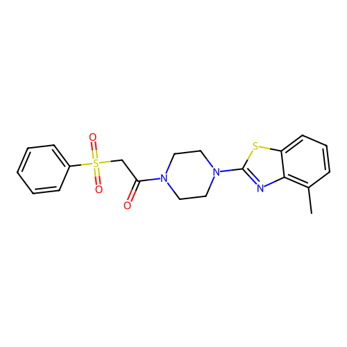 1-(4-(4-Methylbenzo[d]thiazol-2-yl)piperazin-1-yl)-2-(phenylsulfonyl)ethanone structure