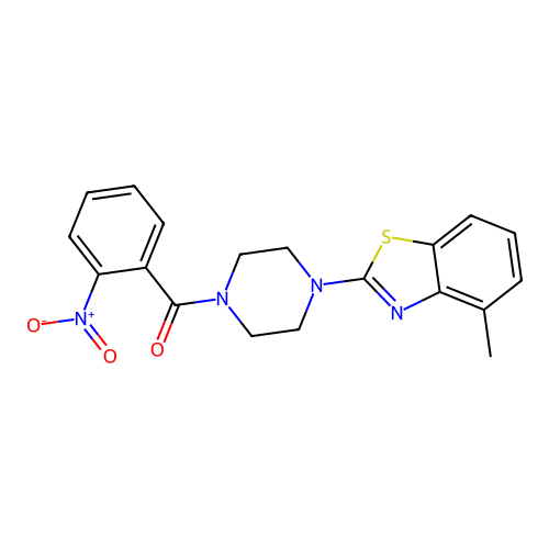 (4-(4-Methylbenzo[d]thiazol-2-yl)piperazin-1-yl)(2-nitrophenyl)methanone structure